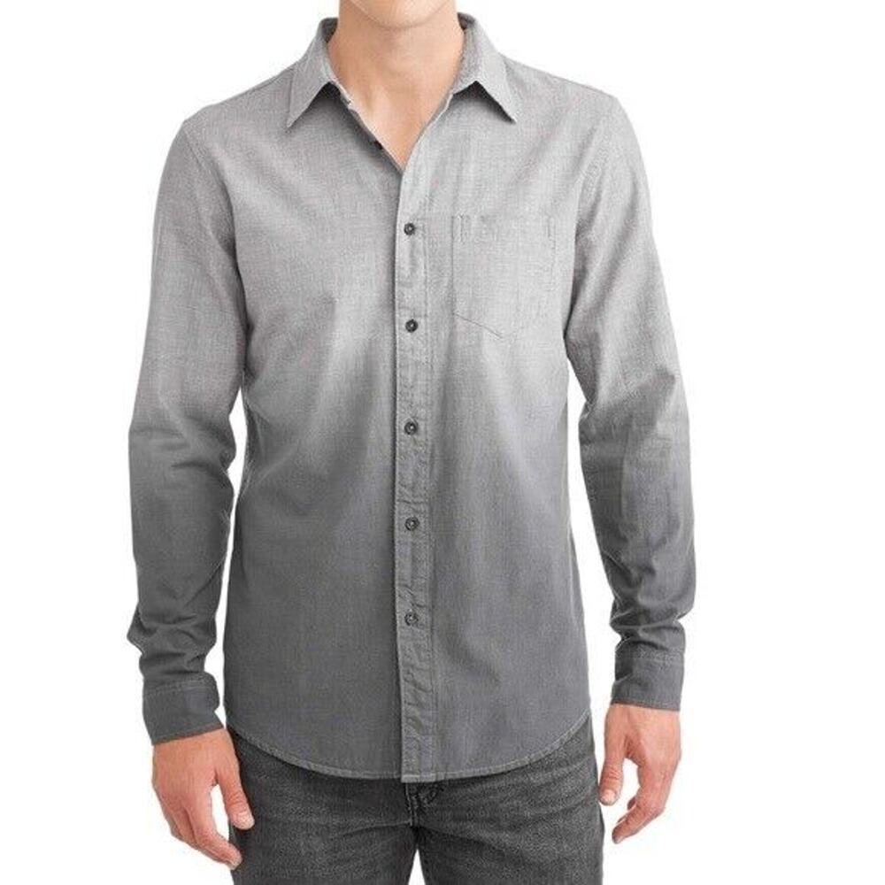 George Men's Slim Fit‎ Dip Dye Button Up Shirt